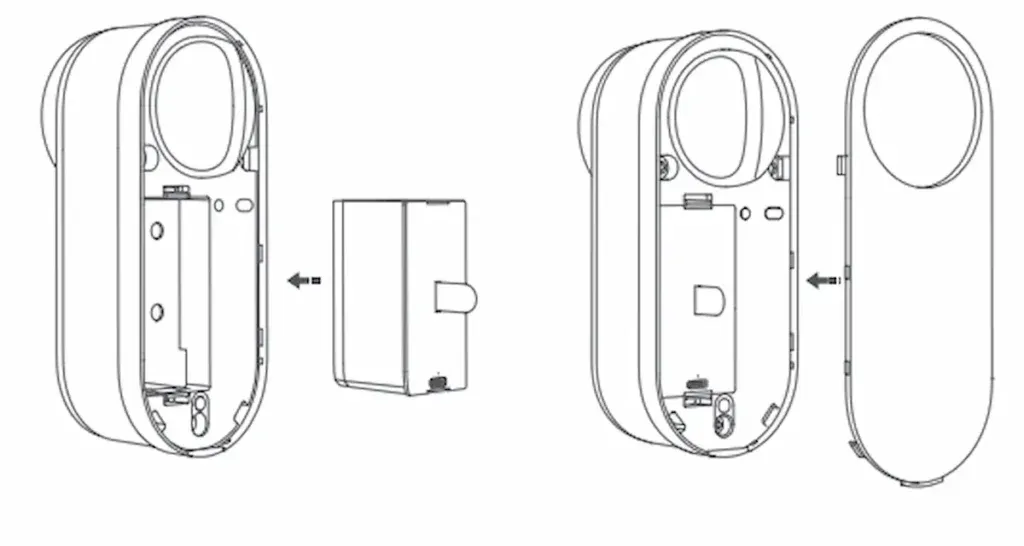 Aqara Smart Lock U200 rechargeable Li-Ion battery pack diagram from user manual